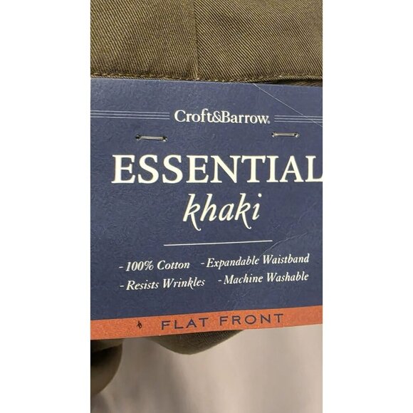 Croft & Barrow Pants Men 38x30 Brown Flat Front Professional Office Mistag As 44 - Picture 14 of 14